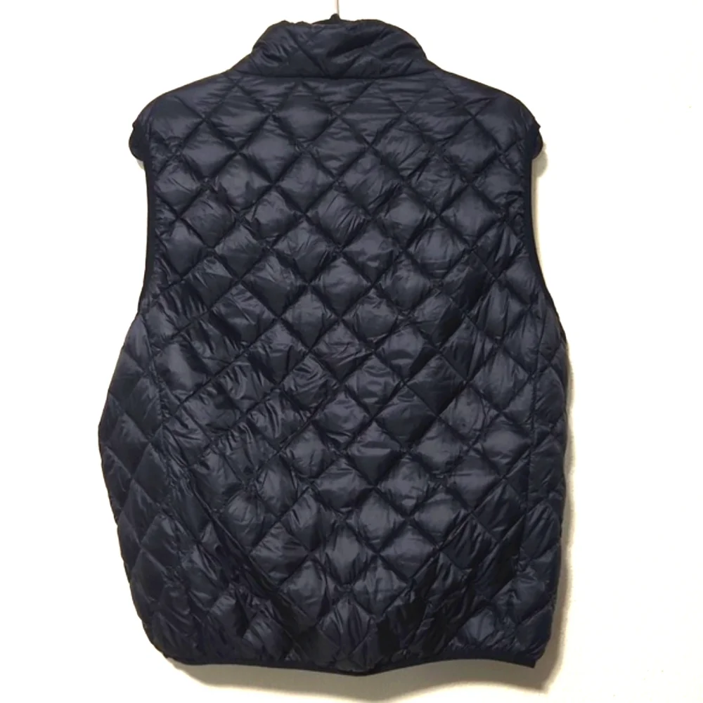 Hawke & Co Down Packable Puffer Zip Up Vest Black & Gray Men's Size Large